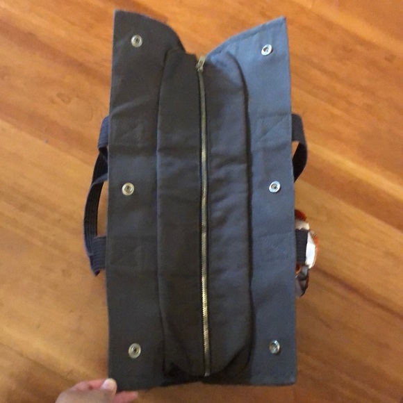 Hermes Herline Grey Canvas Tote Bag GM size - Picture 7 of 11